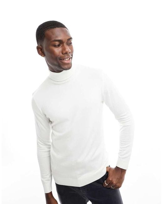Pull&Bear Gebreide Coltrui in het White voor heren