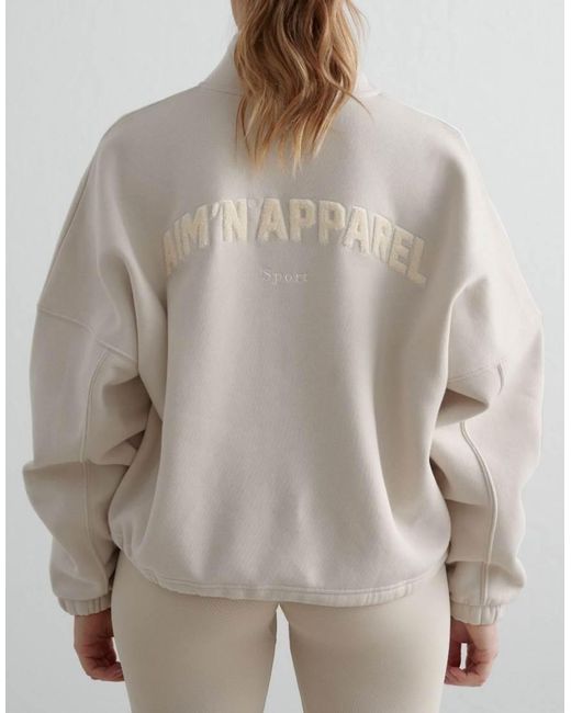 Aim'n Gray Clay Campus Sweat Zip Jacket