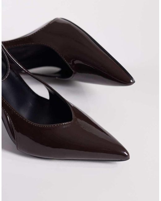 Public Desire White Allegedly Pointed Toe Heeled Pumps