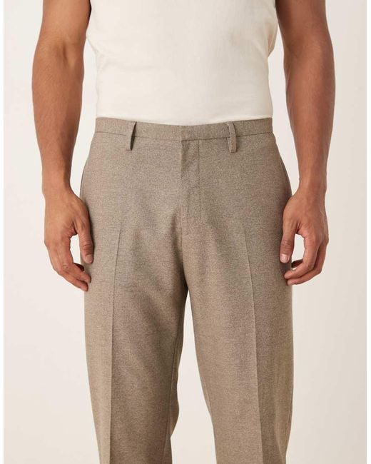 ASOS Natural Straight Leg Suit Pants for men