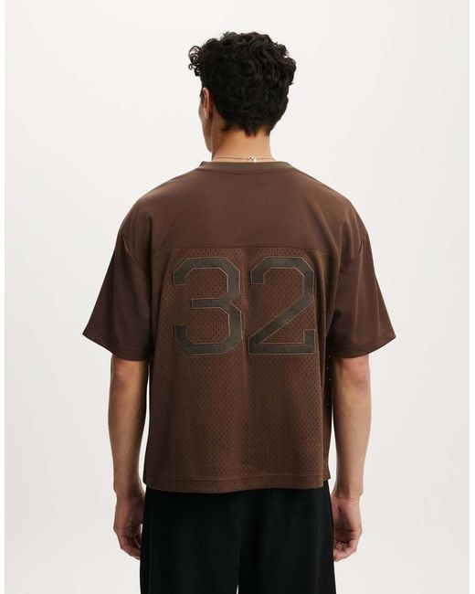 Cotton On Natural Football Jersey for men