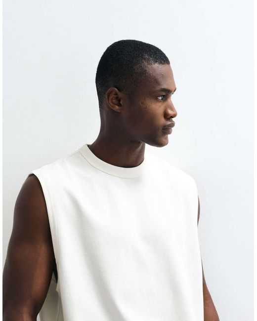 ASOS White Breathemaxtm Heavyweight Oversized Tank for men