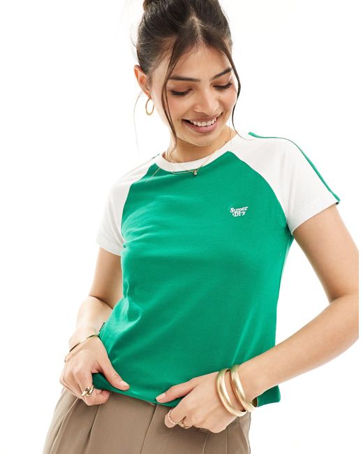 Superdry Green – essential – retro-t-shirt