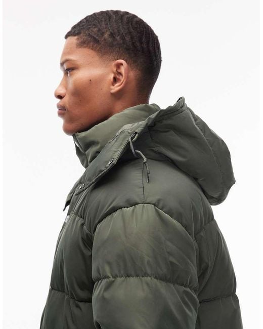 Carhartt Gray Brent Water Resistant Puffer Jacket With Removable Hood for men