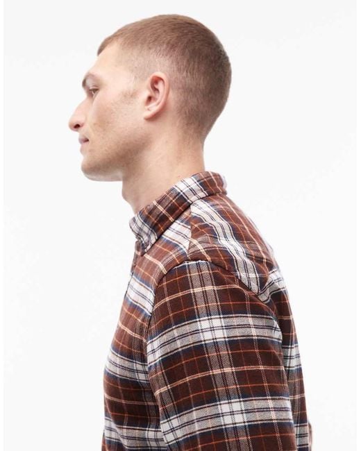 Camicia Vestibilità Classica Rossa E Nera A Quadri di Tommy Hilfiger in Brown da Uomo