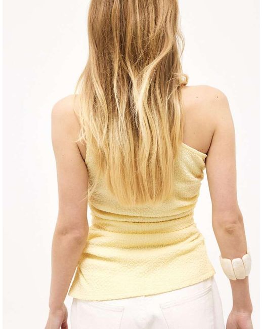 NA-KD Natural One Shoulder Twist Buckle Top