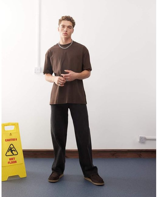 Weekday Black Oversized 2-pack T-shirt for men