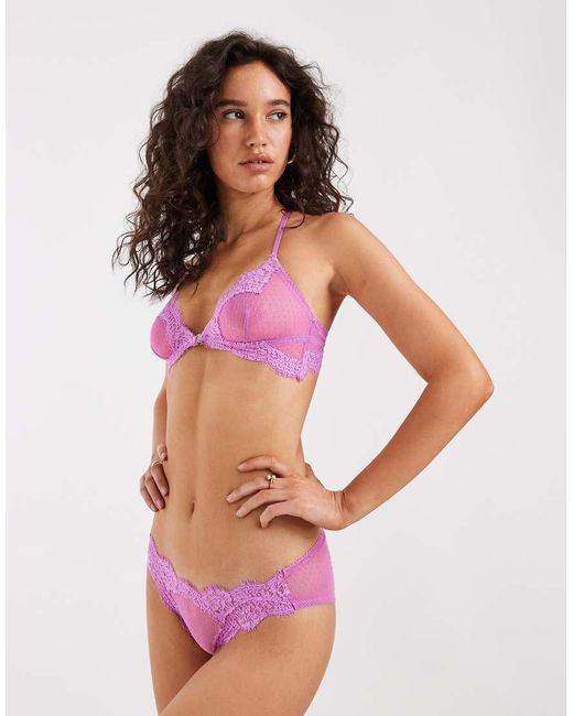 Free People Purple Fione Demi Underwire