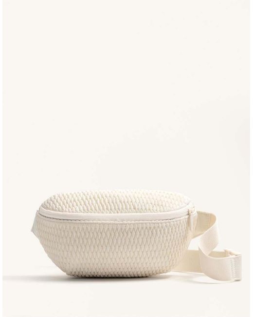 Oysho Natural Padded Textured Belt Bag