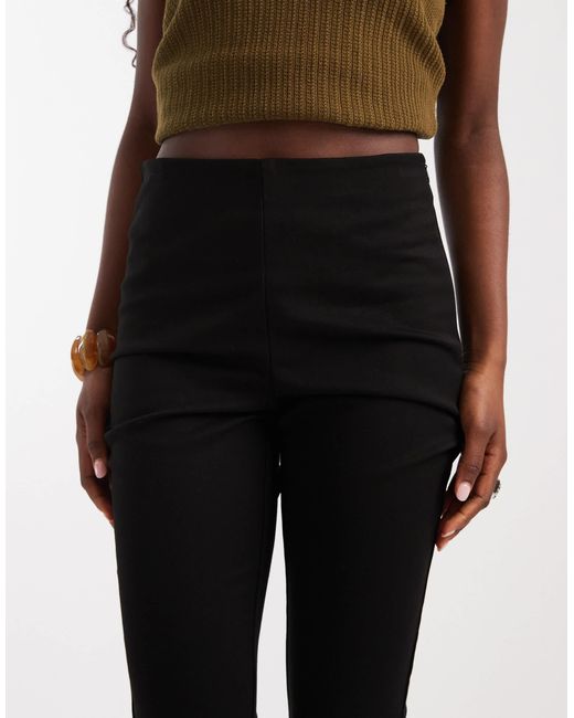 Object Black Woven Capri Pant