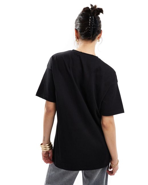 Charlotte - t-shirt premium squadrata nera di Threadbare in Black