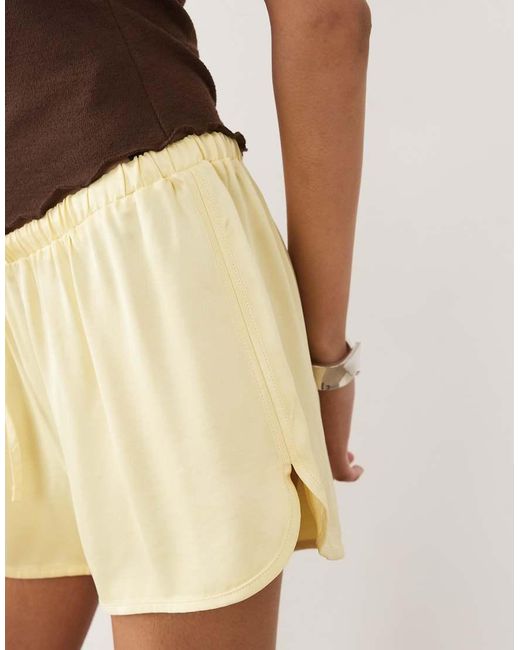 ASOS Natural Satin Micro Runner Short