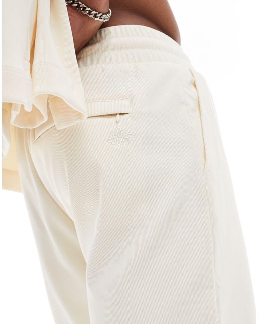 The Couture Club – gerippte shorts in White für Herren