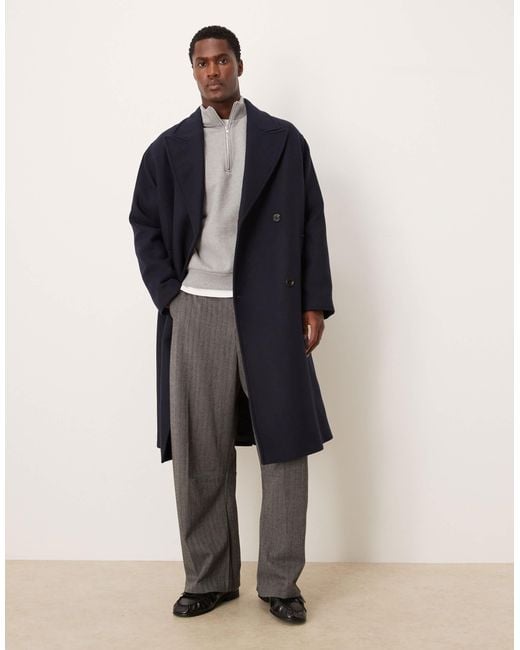 SELECTED Blue Wool Coat for men