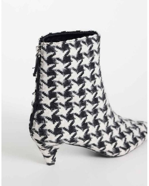 ASOS White Rivelle Cone Heel Ankle Boots