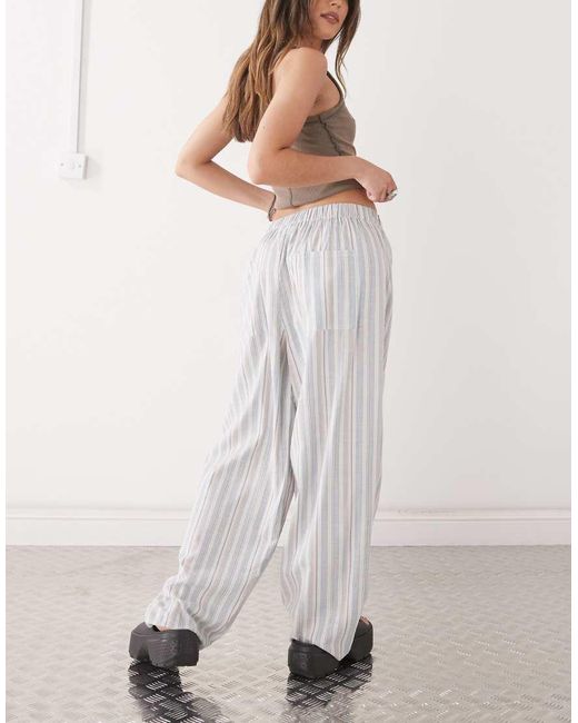 Collusion White Relaxed Woven Trousers