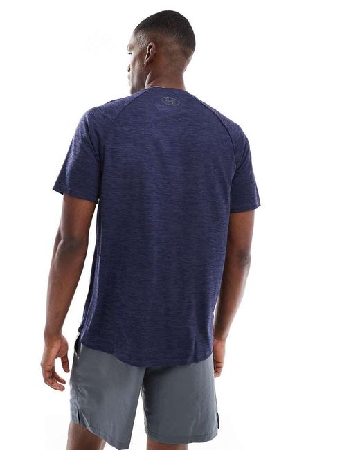Under Armour Blue Tech Textured T-Shirt for men