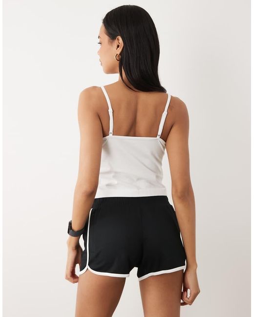 4505 White Lightweight Seamless Mesh Running Cami Top