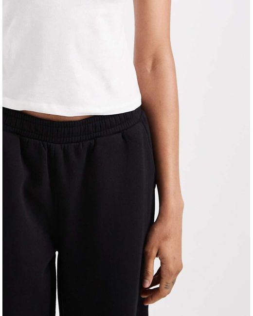Joggers Negros De Pernera Ancha Con Interior Afelpado De Asos Design Tall ASOS de color Black