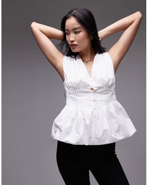 ARKET Gray – bluse aus baumwoll-popeline