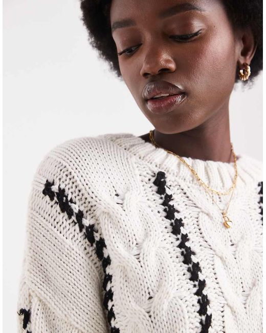 ONLY Gray Cable Knit Jumper
