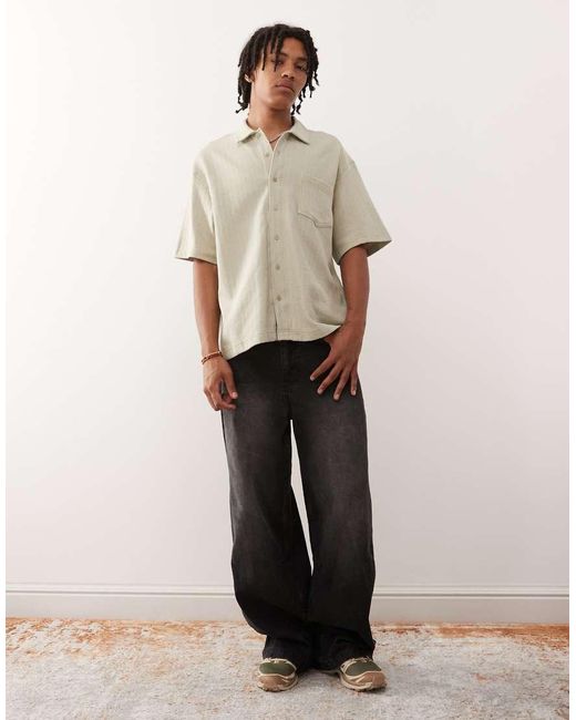 Weekday Natural Waffle Shirt for men