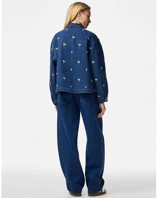 Pieces Blue Denim Shirt