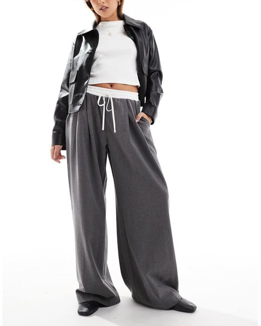 Pantalones Gris Carbón De Pernera Ancha Sin Cierres De Cotton On de color Multicolor