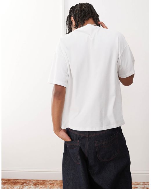 Great - t-shirt coupe carrée à imprimé graphique Weekday pour homme en coloris White