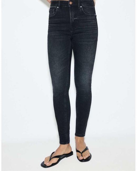 Stradivarius Gray Petite Regular Waist Skinny Jeans
