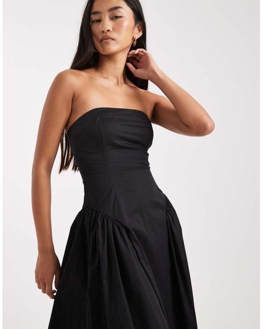 WeWoreWhat White Strapless Structured Corset Drop Waist Midaxi Dress