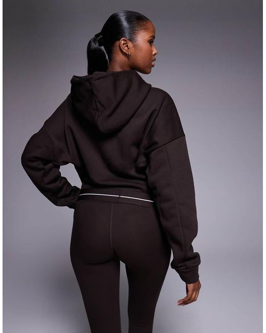 Adidas Originals Gray Adidas Training Hyperglam Linear Hoodie