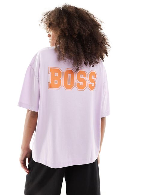Boss - t-shirt boyfriend di Boss in White