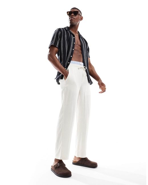 Only & Sons – texturiertes hemd in Blue für Herren