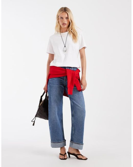 & Other Stories White Relaxed Short Sleeve T-shirt
