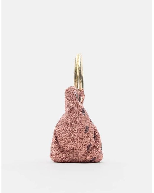 Pull&Bear Pink Polka Dot Sequin Bag