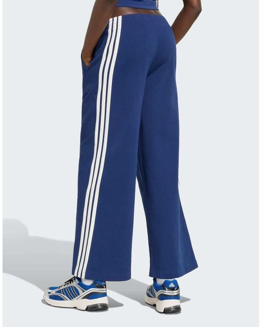 Adidas Originals Blue Adidas Kit 3-stripes Wide Pant