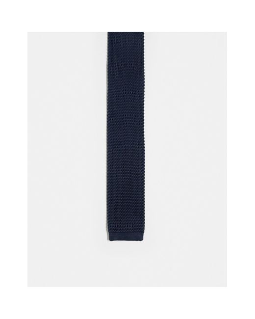 French Connection Blue Knitted Tie for men
