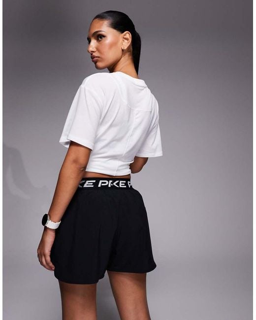 Nike White Nike Pro Training Dri-fit 365 3 Inch Woven Shorts