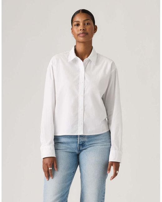 Levi's White – harlie – stückgefärbtes hemd