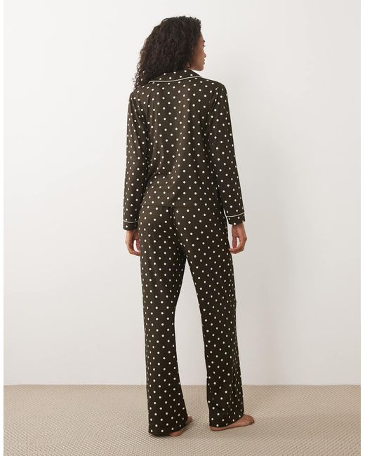 Threadbare Black Button Down Super Soft Pajama Set