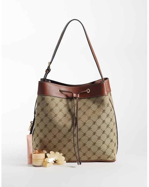Mango Brown Monogram Bucket Bag