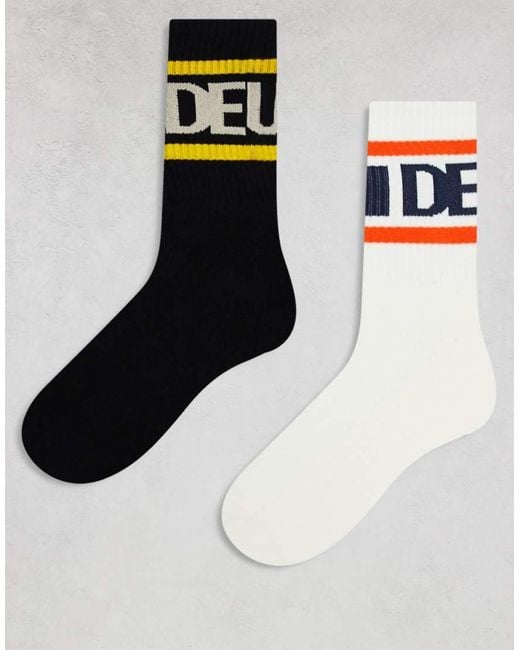 Pack De 2 Pares De Calcetines De Varios Colores De Deus Ex Machina de color White