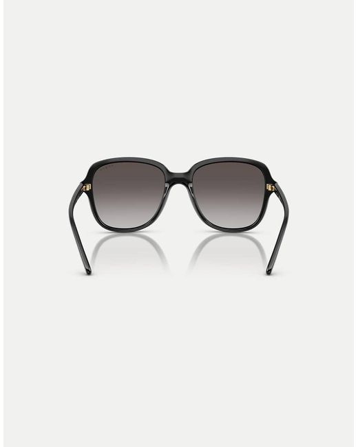Occhiali Da Sole Squadrati Neri Con Lenti Grigie di Vogue in Black