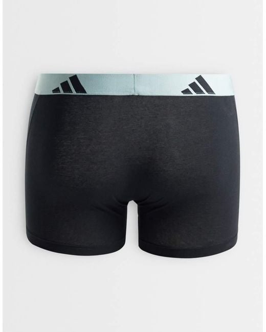 Adidas Blue Active Flex 5 Pack Trunks With Coloured Waistbands for men