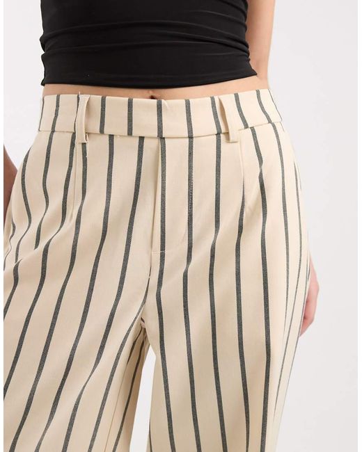 Object Natural Wide Leg Tailored Trousers