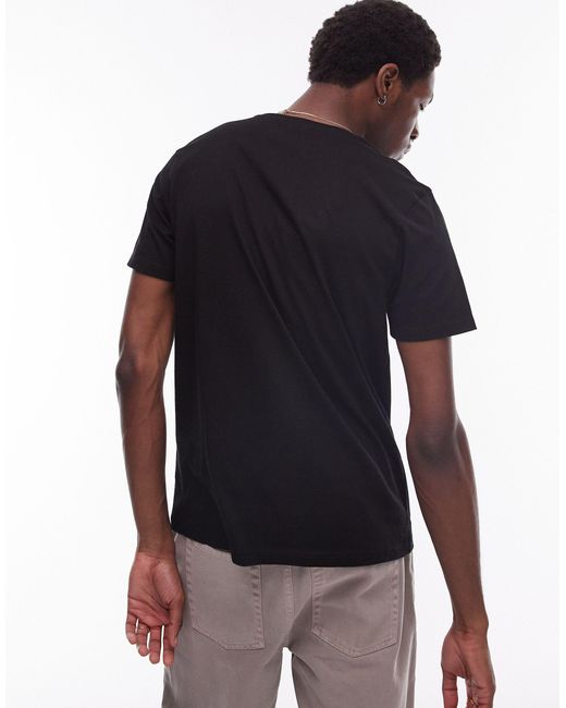 Topman Black 2 Pack Classic Fit T-shirt for men