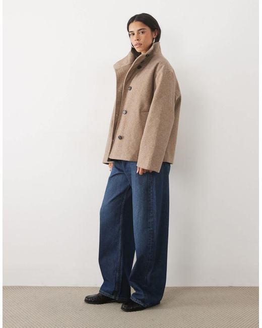 Jdy Natural High Neck Cape Jacket