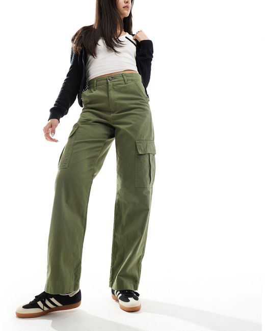 French Connection Green Twill Cargo Trousers
