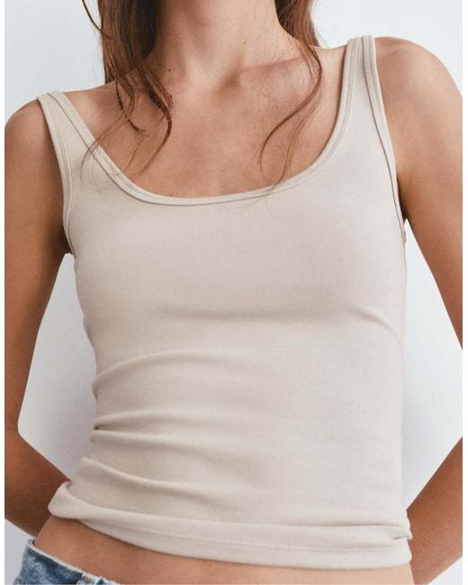 Pull&Bear White Modal Tank Top